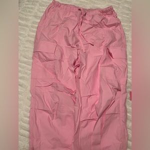 Pink parachute pants